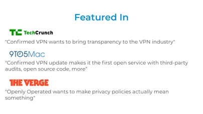 Capturas de pantalla de Confirmed VPN
