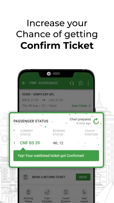 ConfirmTkt: Train Booking App Screenshots