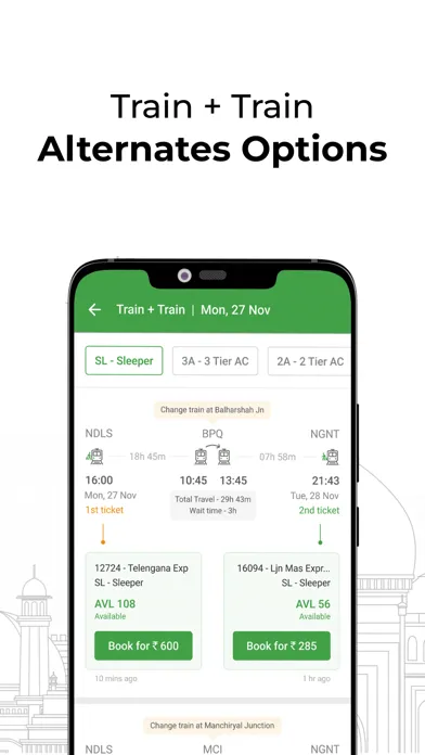 ConfirmTkt: Train Booking App Screenshots