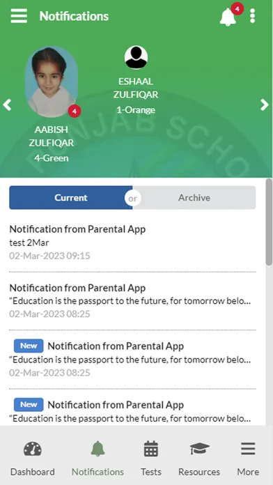 The Punjab School Parents App سکرین شاٹس