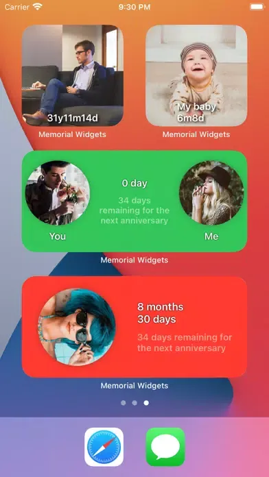 Tangkapan skrin Memorial Widgets