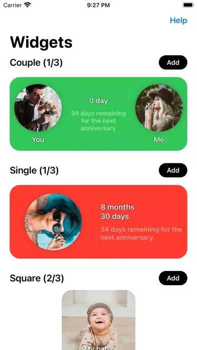 Tangkapan skrin Memorial Widgets
