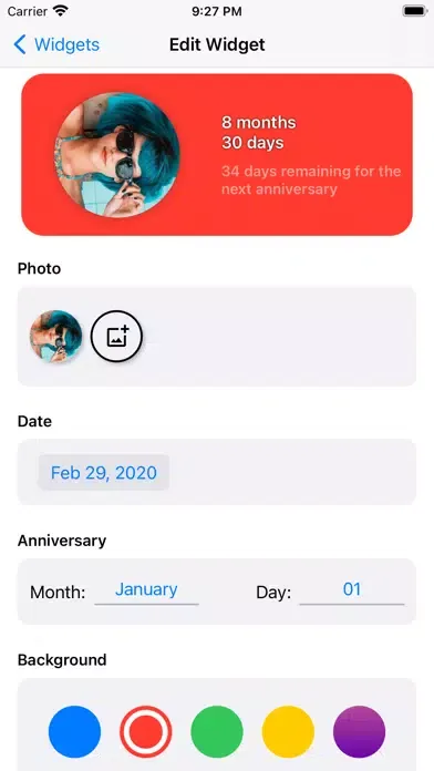 Tangkapan skrin Memorial Widgets