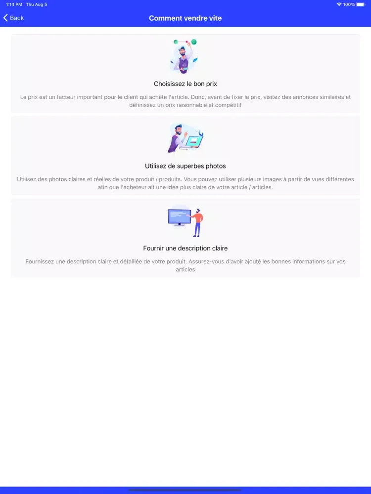 Ảnh chụp màn hình của Annonce Congo iPad 