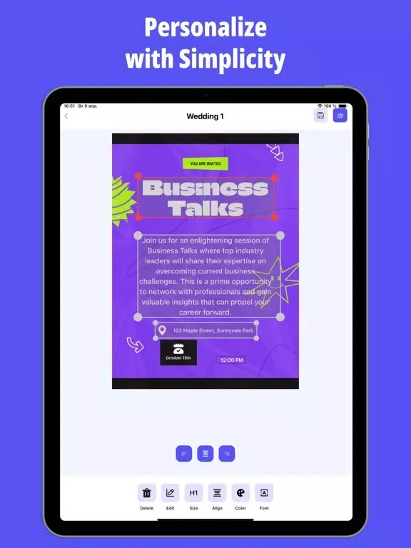 Screenshot di Invitation Maker: RSVP & Card iPad 