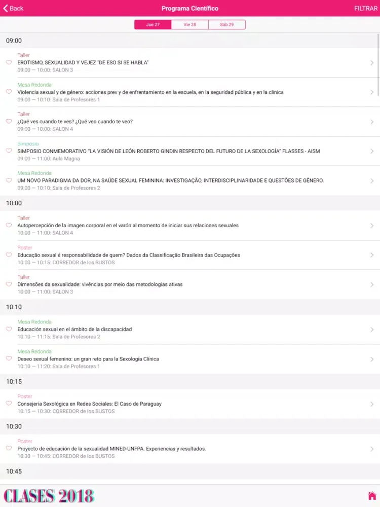 Screenshot di CLASES Buenos Aires 2018 iPad 