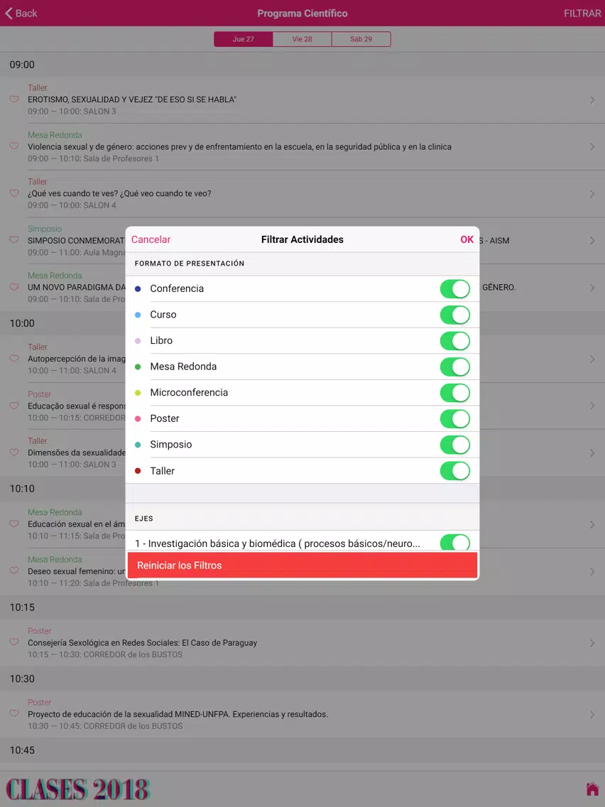 CLASES Buenos Aires 2018 iPad  स्क्रीनशॉट
