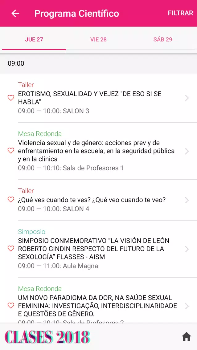CLASES Buenos Aires 2018 स्क्रीनशॉट