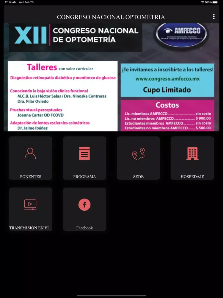 Capturas de pantalla de XII Congreso Nacional AMFECCO iPad 