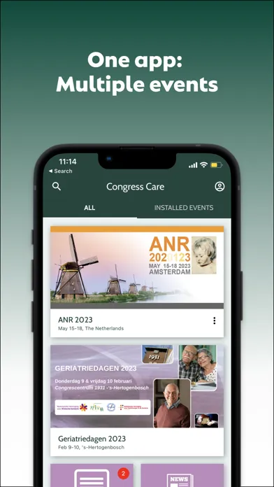 Tangkapan skrin Congress Care - Meeting App
