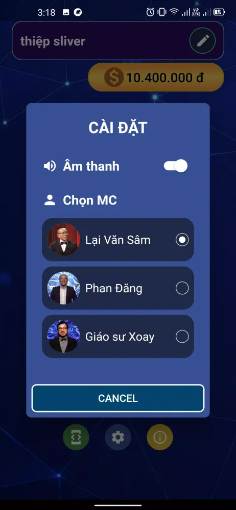 ภาพหน้าจอของ Ai Là Triệu Phú