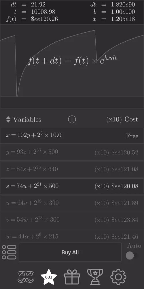 Captures d'écran de Exponential Idle