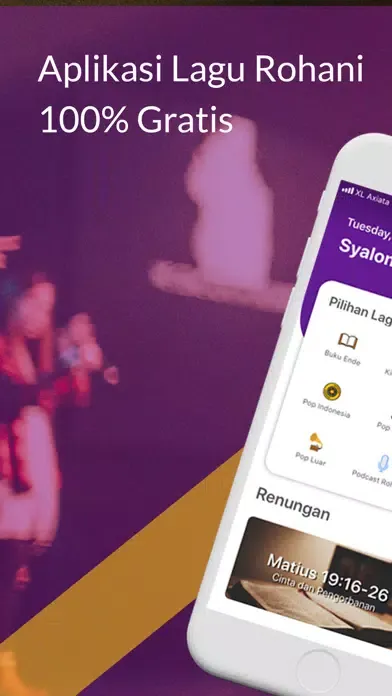 Tangkapan skrin Lagu Rohani