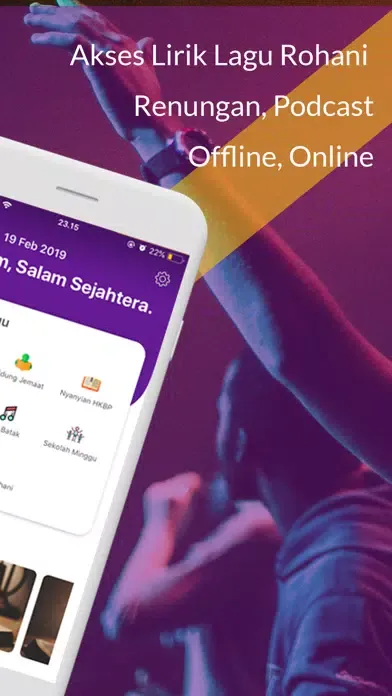 Tangkapan skrin Lagu Rohani