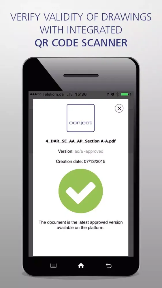 Tangkapan skrin conjectPM Mobile