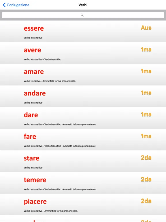 Captures d'écran de Italian verbs conjugation iPad 