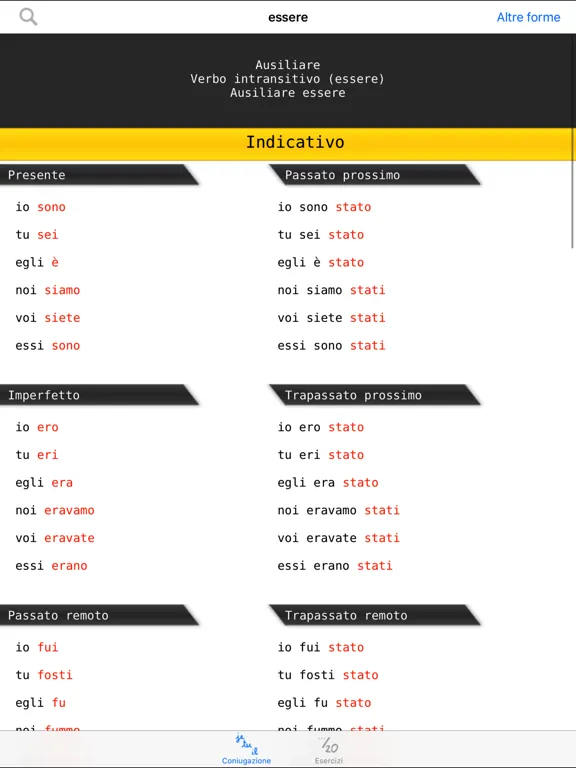 Captures d'écran de Italian verbs conjugation iPad 