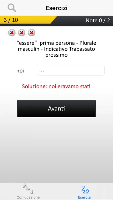 Captures d'écran de Italian verbs conjugation