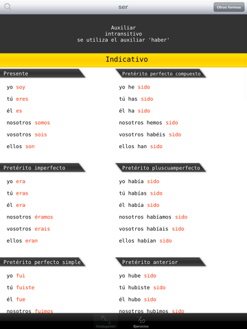 Conjugation : Spanish verbs iPad  스크린샷