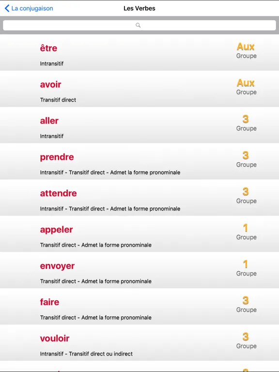 Capturas de pantalla de French verbs conjugation L'OBS iPad 