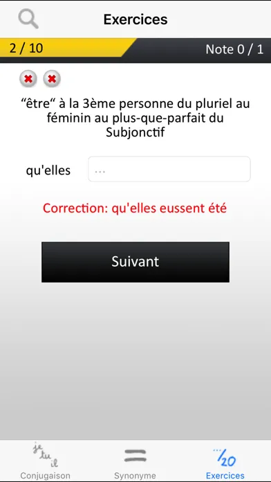 Capturas de pantalla de French verbs conjugation L'OBS
