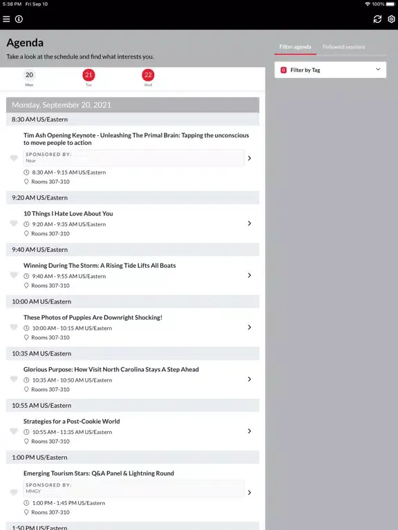 eTourism Summit 365 iPad  Screenshots