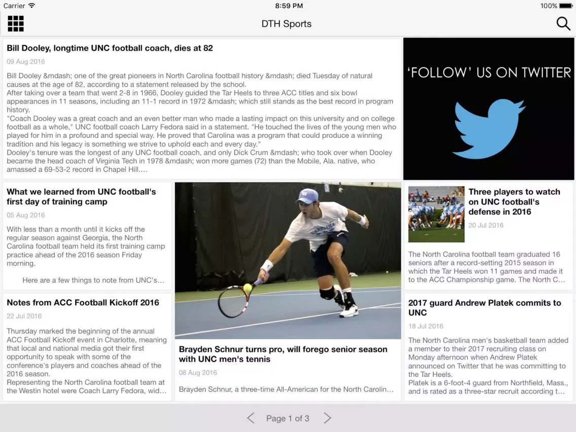 The Daily Tar Heel iPad  Screenshots