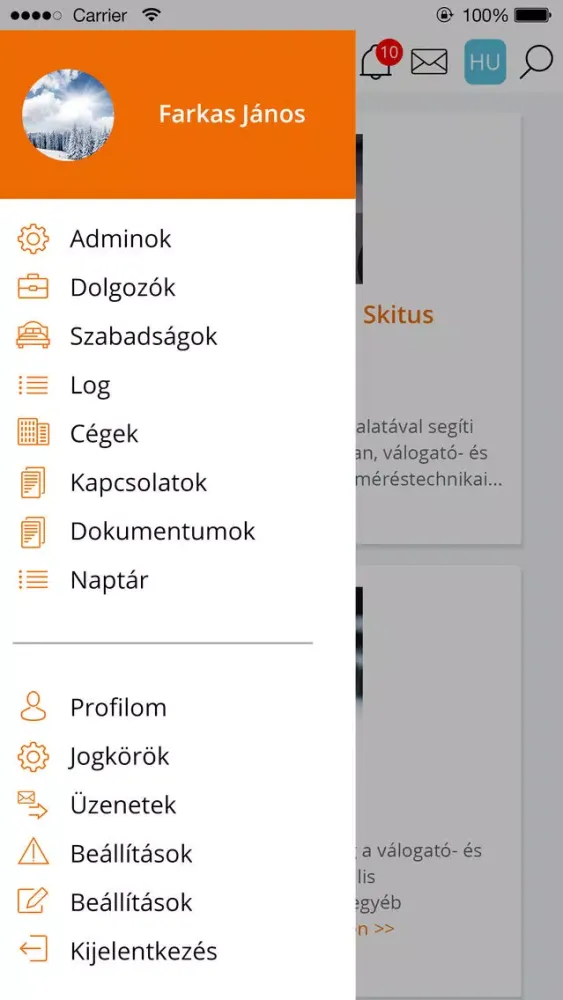 Captures d'écran de SKITUS Staff System (SSS)