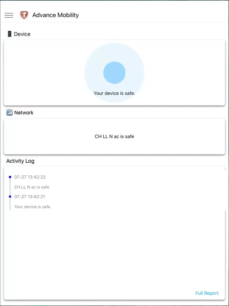 Capturas de tela do Advance Mobility app iPad 