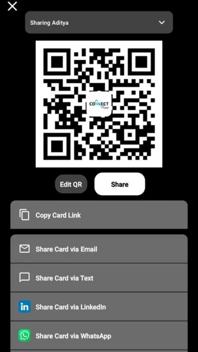 ภาพหน้าจอของ Connect-Card