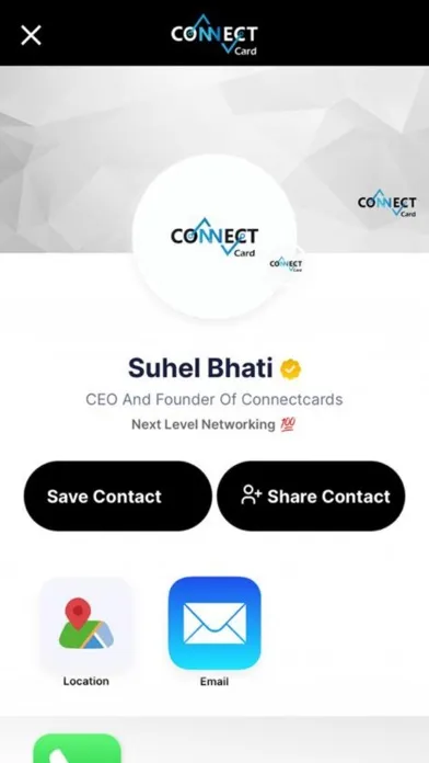 ภาพหน้าจอของ Connect-Card