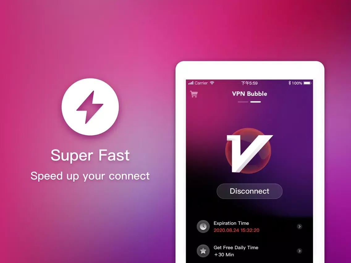 Zrzuty ekranu VPN Bubble - Fast VPN iPad 