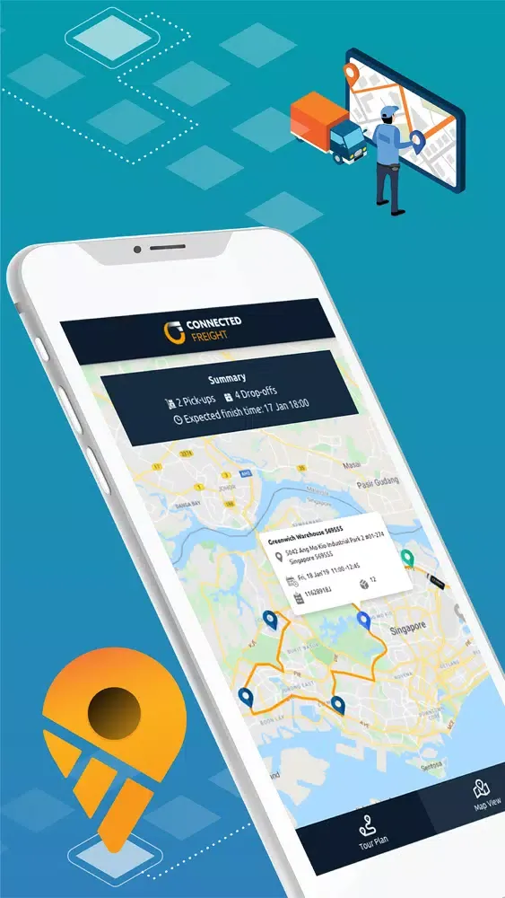 Connected Freight Driver App 스크린샷
