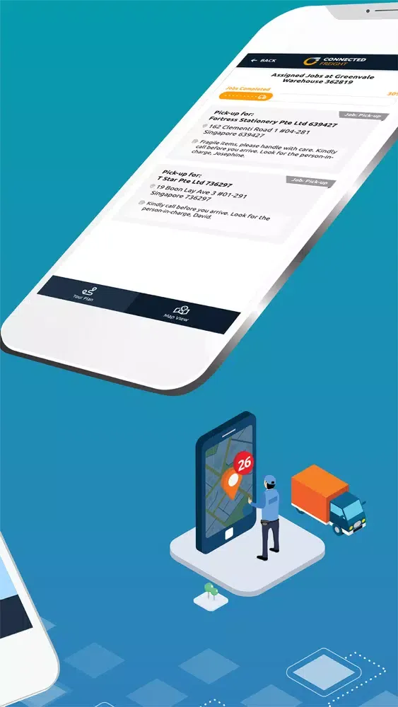 Connected Freight Driver App 스크린샷