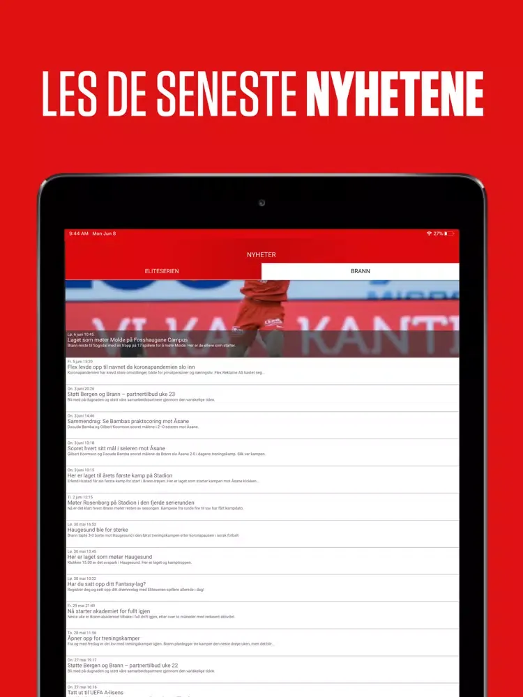 SK Brann iPad  Screenshots