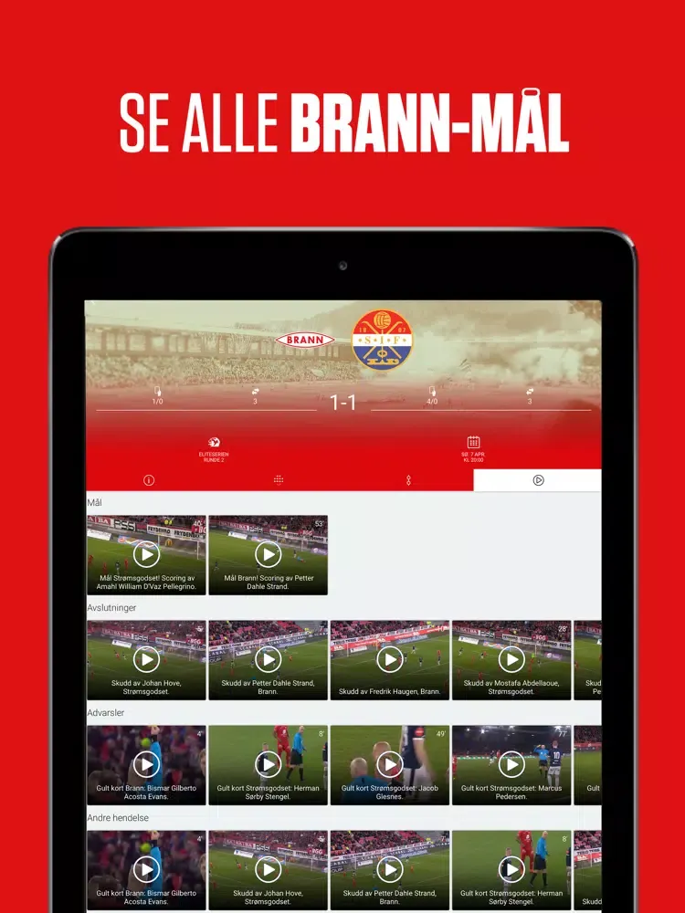 SK Brann iPad  Screenshots