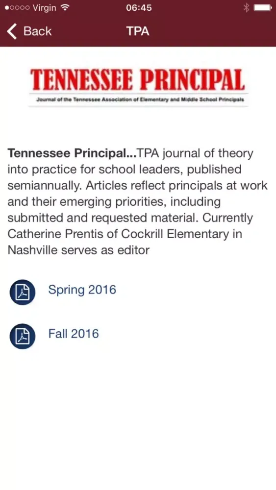 Tennessee Principals Ekran Görüntüleri