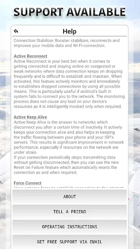 Connection Stabilizer Booster Screenshots