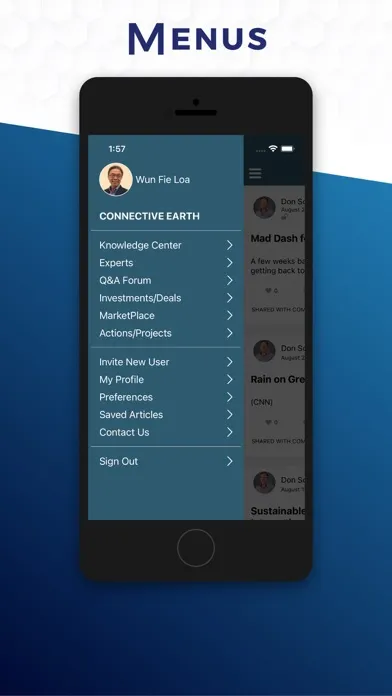 Capturas de tela do Connective EARTH