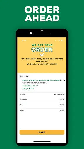 Runza® Ekran Görüntüleri