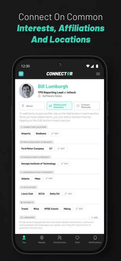 The Connector App Screenshots