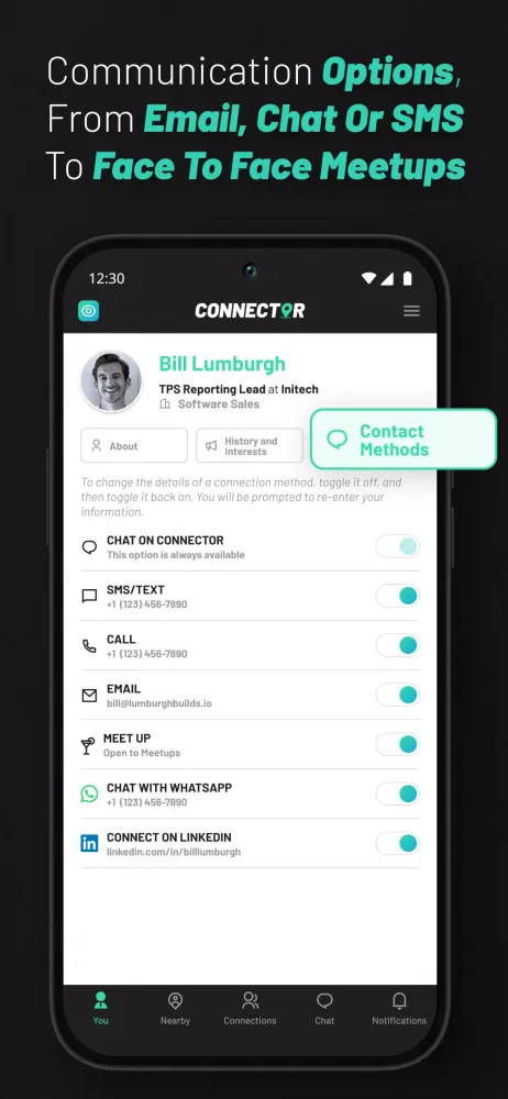 The Connector App Screenshots