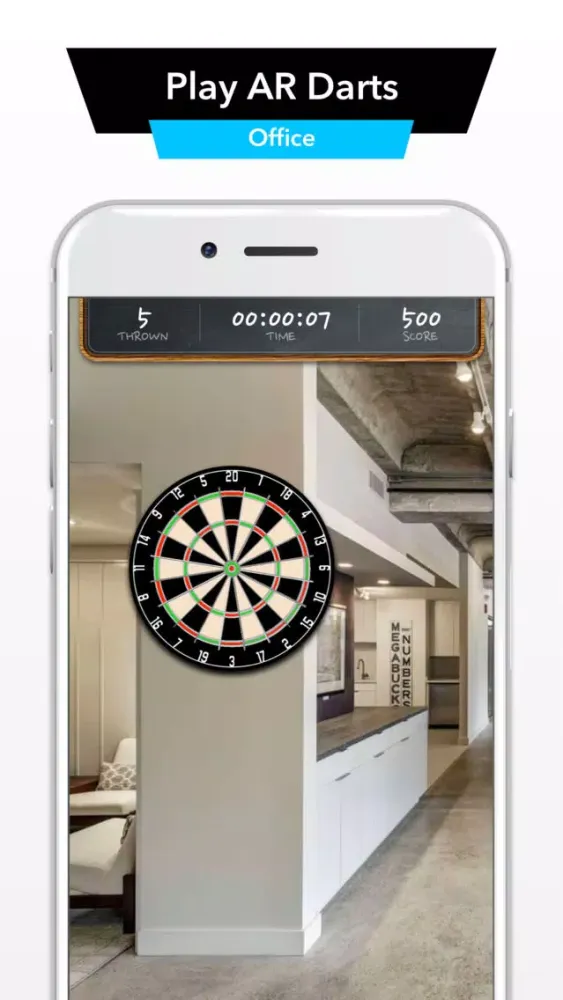 Capturas de tela do AR Darts Challenge