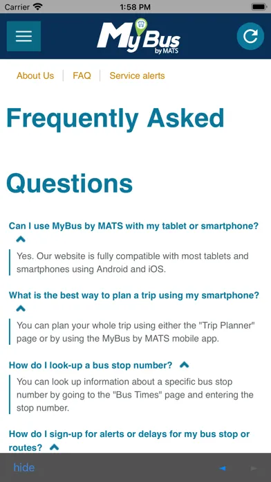 MyBus by MATS 스크린샷