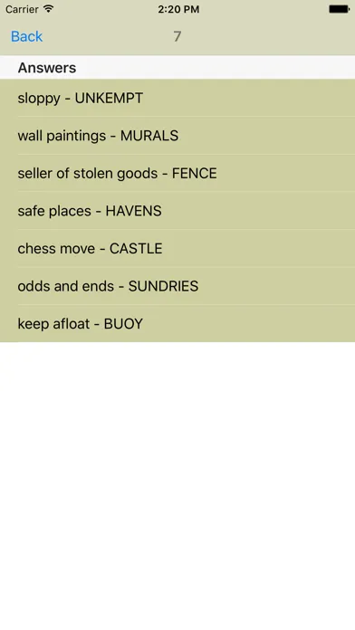 Zrzuty ekranu Cheats for 7 Little Words