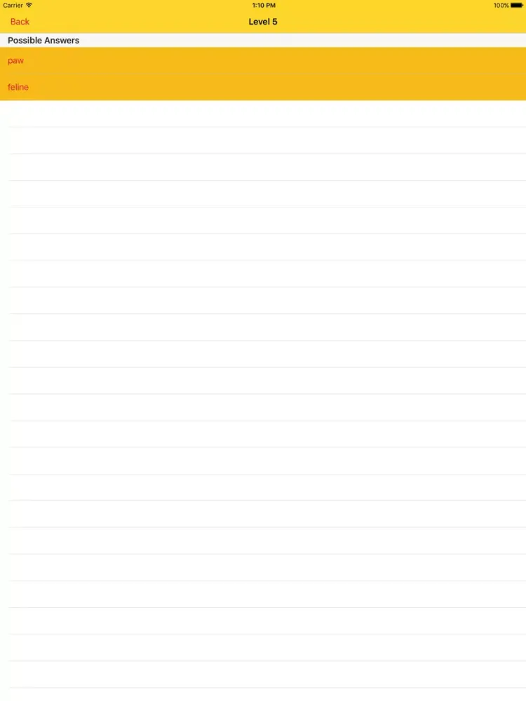 Cheats for Word Trek iPad  Screenshots