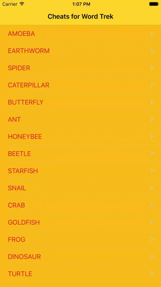 Cheats for Word Trek Screenshots