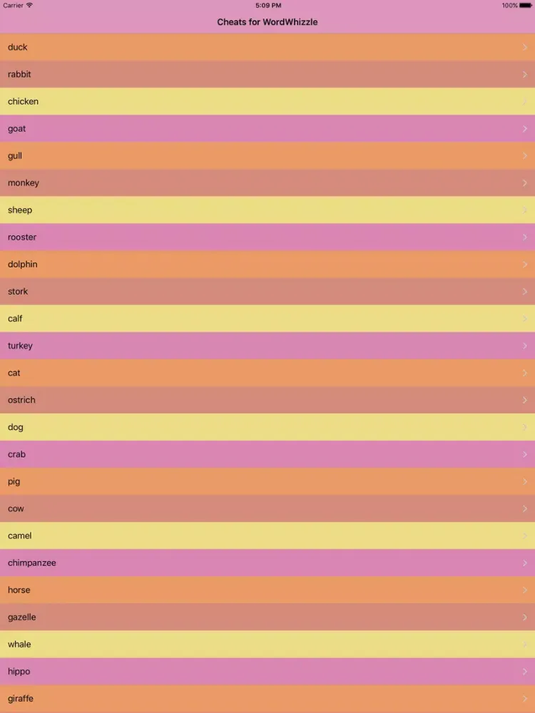 Cheats for WordWhizzle iPad  Screenshots