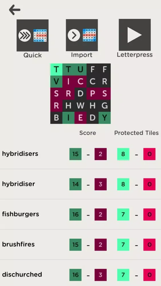 Capturas de pantalla de Cheat Scanner for Letterpress