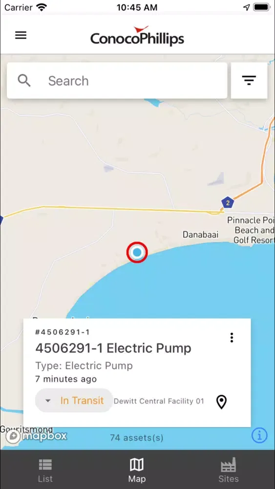 ConocoPhillips Asset Tracking Ekran Görüntüleri